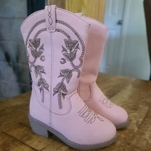 Western Pink Toddler Girls Cowboy Boots Size 6